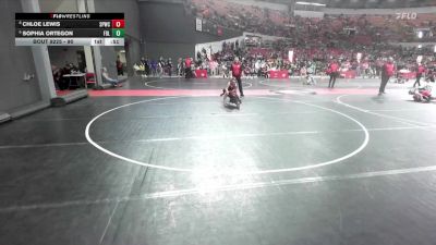 90 lbs Cons. Round 1 - Chloe Lewis, Sauk Prairie Wrestling Club vs Sophia Ortegon, Fond Du Lac
