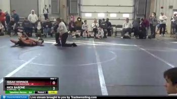 100 lbs Round 2 (6 Team) - Isisah Womack, Germantown Wrestling vs Nick Barone, Scorpions