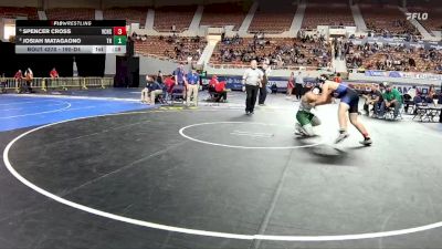 190-D4 Cons. Round 2 - Josiah Matagaono, Thatcher High School vs Spencer Cross, Valley Christian High School