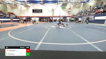 157 lbs Cons. Round 2 - Cristian Zientara, Decatur Unity Christian vs Kayden Thomas, Stanford Olympia