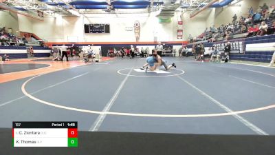 157 lbs Cons. Round 2 - Cristian Zientara, Decatur Unity Christian vs Kayden Thomas, Stanford Olympia