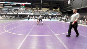 190 lbs Semifinal - Izzy Renfro, Basehor-Linwood HS vs Sophia Castorena, Goddard HS