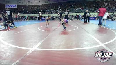 50 lbs Round Of 16 - Addilynn Quintero, Choctaw Ironman Youth Wrestling vs Rikki Olsen, Mojo Grappling Academy