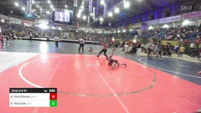 66 lbs Consi Of 8 #1 - Anthony Santillanes, Ranch Hand Wrestling vs Dawsyn McCabe, Southwest Hammers