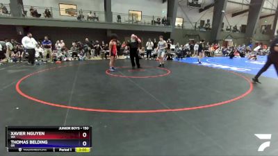 150 lbs Quarterfinal - Xavier Nguyen, WA vs Thomas Belding, OR