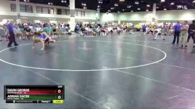 220 lbs Round 4 (16 Team) - Adrian Gacek, PA Alliance vs Davin George, Michigan Blue