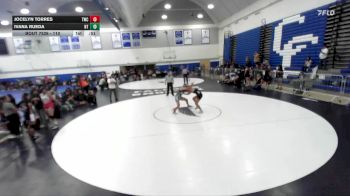 110 lbs 3rd Place Match - Ivana Rueda, North Torrance vs Jocelyn Torres, Threshold Wrestling Club