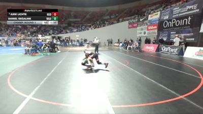 2A/1A Boys 150 Champ. Round 1 - Jude Lichte, Reedsport Boys vs Daniel Segaline, Waldport Boys