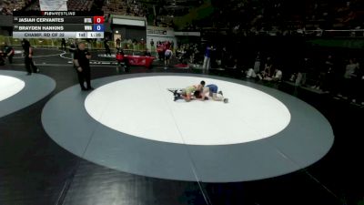 120 lbs Champ. Rd Of 32 - Jasiah Cervantes, Beat The Streets - Los Angeles vs Brayden Hankins, Wright Wrestling Academy