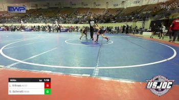 90 lbs Semifinal - Landon Villines, Weatherford Youth Wrestling vs Graham Schmidt, Brawlers