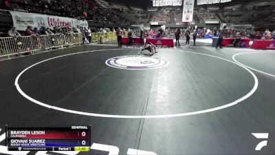 87 lbs Semifinal - Brayden LeSon, California vs Giovani Suarez, Rough House Wrestling