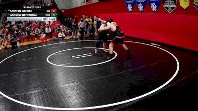 285 lbs Champ. Round 1 - Andrew Hebenthal, River Valley Hs vs Cooper Weimer, Somerset Area Hs