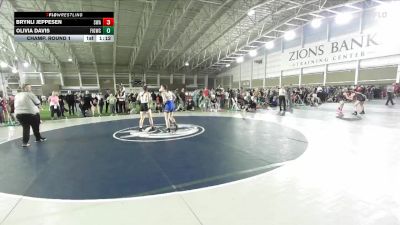 130 lbs Champ. Round 1 - Brynli Jeppesen, Sanderson Wrestling Academy vs Olivia Davis, FCA Idaho Gold Wrestling Club