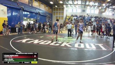 175 lbs Champ. Round 1 - Evan Mercado, Eagle Empire vs Asa Rush, Claw Wrestling