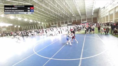 70-77 lbs Cons. Semi - Preslie Abbott, Sanderson Wrestling Academy vs Scotlyn Hollingsworth, Sanderson Wrestling Academy