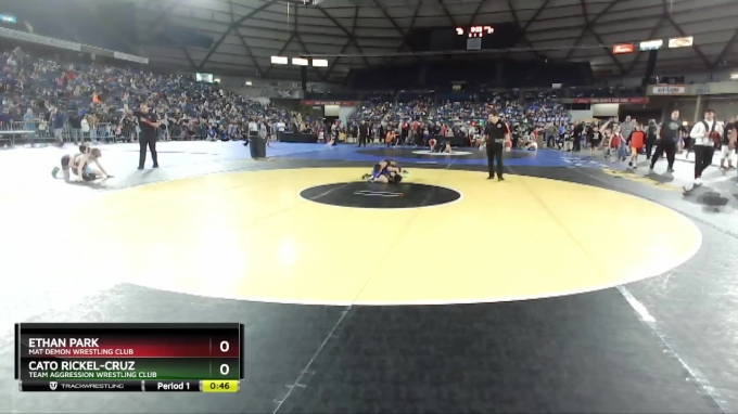 Cato Rickel 74 lbs Champ. Round 2 - Ethan Park, Mat Demon Wrestling Club vs Cato ...