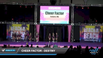 Cheer Factor - Destiny [2022 L2 Youth - Small - B Day 2] 2022 ACDA Reach the Beach Ocean City Cheer Grand Nationals