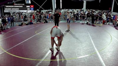 126 lbs Champ. Round 1 - Bronson Shinkonis, Michigan Matcat Wrestling Club vs Asilbek Anvarov, Eagle Club