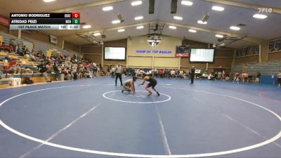 133 lbs 1st Place Match - Antonio Rodriguez, Unattached vs Atridad Feizi, Menlo