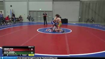 138 lbs Placement Matches (8 Team) - Grady Fox, Kansas Red vs Koye Grebel, North Dakota Red