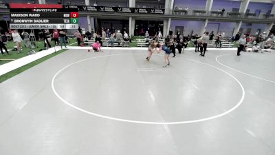 Junior Girls - 155 lbs Cons. Round 4 - Madison Ward, Midwest Xtreme Wrestling vs Bronwyn Sadlier, Texas