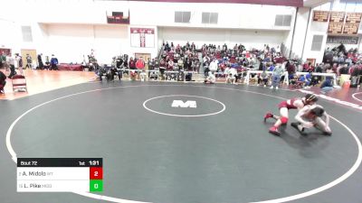 157 lbs Round Of 16 - Anthony Midolo, Whittier vs Leo Pike, Middleborough