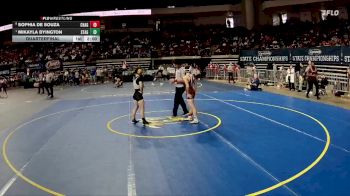 G 100 lbs Quarterfinal - Mikayla Byington, St. Amant Girls vs Sophia De Souza, Chalmette Girls