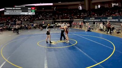 G 100 lbs Quarterfinal - Mikayla Byington, St. Amant Girls vs Sophia De Souza, Chalmette Girls