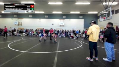 120 lbs Quarters - Benjiman Schooley, Team Real Life Wrestling vs Esiah Rios, Idaho Gold Wrestling Club