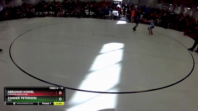 12 lbs Semifinal - Abraham Kowel, Elkhorn Wrestling vs Zander Peterson, 2TG