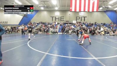 85 lbs Champ. Round 1 - Braxton Hansen, Delta Wrestling Club vs Gunner Huntsman, Team Prestige Wrestling