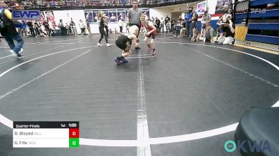 55 lbs Quarterfinal - Beau Bloyed, Carl Albert vs Gray Fife, Tecumseh Youth Wrestling