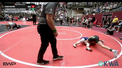 90 lbs Quarterfinal - Cash Bayer, Broken Arrow Wrestling Club vs Christopher Villanueva, SEO Wrestling Club