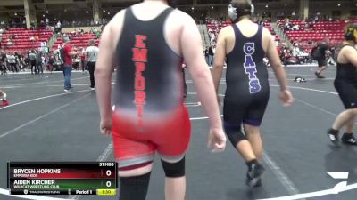 195 lbs Cons. Round 2 - Aiden Kircher, Wildcat Wrestling Club vs Brycen Hopkins, Emporia Kids