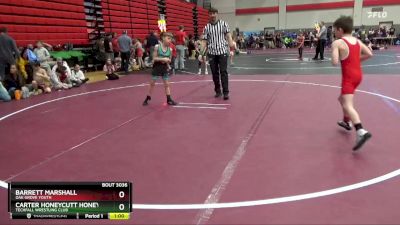 55 lbs Cons. Round 1 - Carter Honeycutt Honeycutt, Techfall Wrestling Club vs Barrett Marshall, Oak Grove Youth