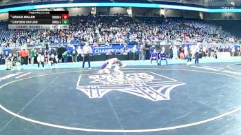 Girls-105 lbs Champ. Round 1 - Grace Miller, Hudson (Girls) vs Cayden Taylor, Fowlerville (Girls)