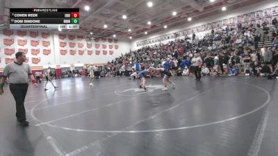 106 lbs Quarterfinal - Dom Sindone, Dundee vs Cohen Reer, Edison