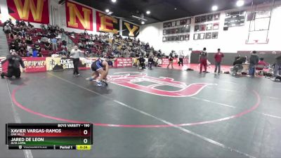 190 lbs Cons. Semi - Jared De Leon, Alta Loma vs Xavier Vargas-Ramos, Oak Hills