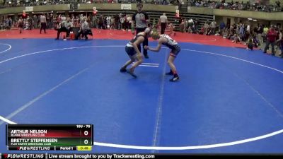 70 lbs Champ. Round 2 - Arthur Nelson, Blaine Wrestling Club vs Brettly Steffensen, Flat Earth Wrestling Club