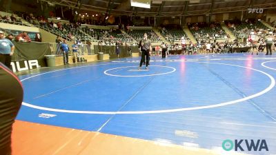 100 lbs Consi Of 8 #1 - Aria Lewis, Tulsa Blue T Panthers vs Sophie Proctor, Henryetta Knights Wrestling Club