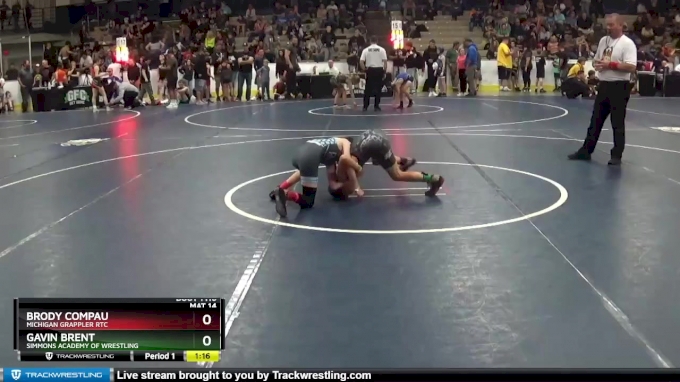 70 lbs Round 3 - Brody Compau, Michigan Grappler RTC vs Gavin Brent ...