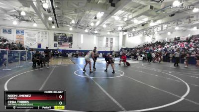 170 lbs Champ. Round 1 - Noemi Jimenez, Elsinore vs Cesia Torres, Santiago-Garden Grove