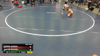 100 lbs Champ. Round 2 - Cooper Jackson, OK vs Sawyer Wolfkiel, PA