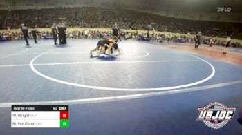 90 lbs Quarterfinal - Waylon Wright, Weatherford Youth Wrestling vs Maddox Van Doren, Claremore Wrestling Club