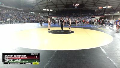 86 lbs Champ. Round 2 - Trenton Marler, White River Hornets Wrestling Club vs Grayson Schoonover, Okanogan Underground Wrestling Club