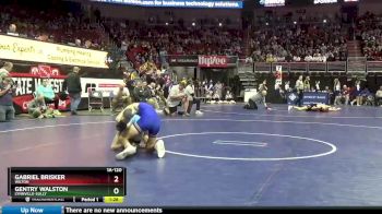 1A-120 lbs Champ. Round 2 - Gentry Walston, Lynnville-Sully vs Gabriel Brisker, Wilton