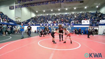 90 lbs Consolation - Bradley Ross, Mustang Bronco Wrestling Club vs Romeo Wynn, El Reno Wrestling Club