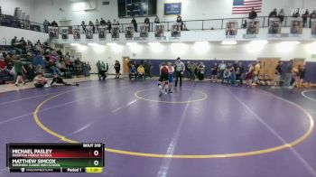 145 lbs Cons. Round 1 - Michael Pasley, Riverton Middle School vs Matthew Simcox, Shoshoni Junior High School