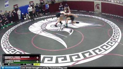 132 lbs Cons. Round 4 - Kenneth Creek Johnson, Deer Valley High School vs Conrick Baines, SLAM! NEVADA