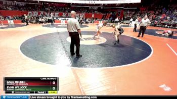 2A 157 lbs Cons. Round 3 - Gage Decker, Mahomet (M.-Seymour) vs Evan Willock, Normal (Community West)